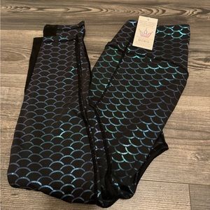 Crowned Athletics mermaid dragon leggings